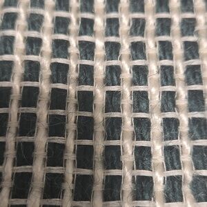 CB2 Linen Blend Pillow Cover with Green Grid Weave 18x18 New